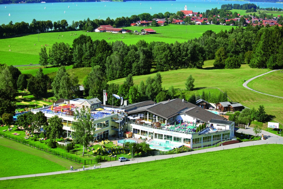 Veduta aerea delle Kristall-Therme Schwangau