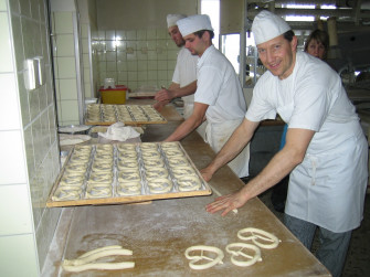 Bäckermeister Gschwill und Mitarbeiter
