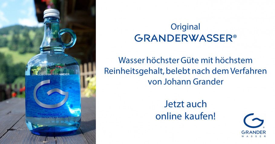 Jetzt auch online bestellbar: Original GRANDERWASSER®