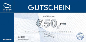 GRANDER-Gutscheine im OnlineShop - ideales Wohlfühl-Geschenk